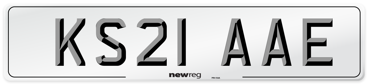 KS21 AAE Number Plate from New Reg
